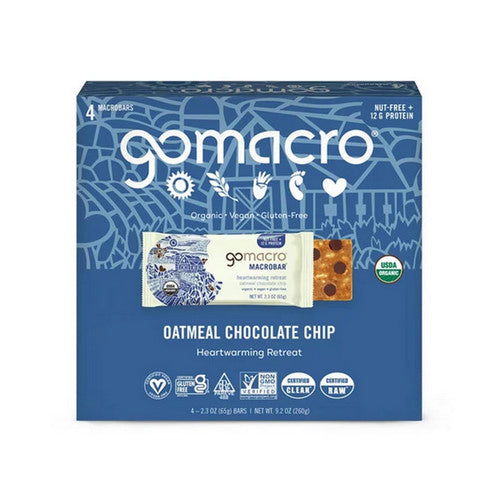 Gomacro, MacroBar Oatmeal Chocolate Chip, 4 Count