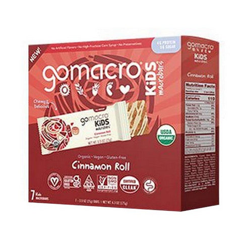 Gomacro, Kids MacroBar Cinnamon Roll, 7 Count