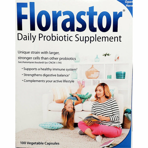 Florastor Daily Probiotic, 250 mg (Immune Support) 100 Vegetable Capsules